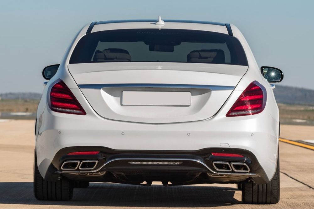 Дифузер W222 S63 AMG FACELIFT с накрайници 2017-2019 за AMG броня