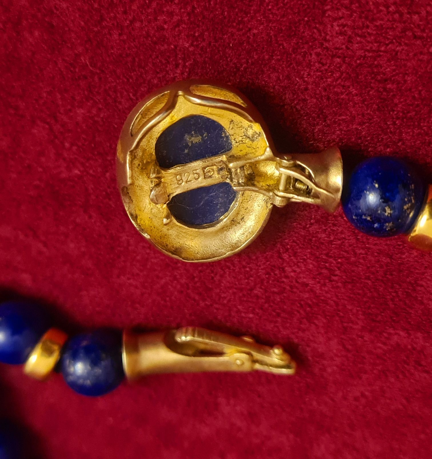 Колие GUCCI vintage  Lapis Lazuli 1970г. жълто злато