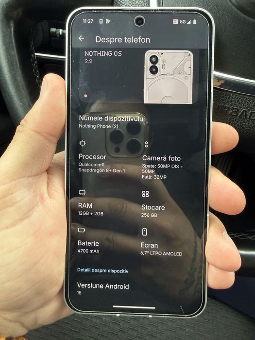 Nothing Phone (2) 256 gb ,12 gb RAM ,5G  white