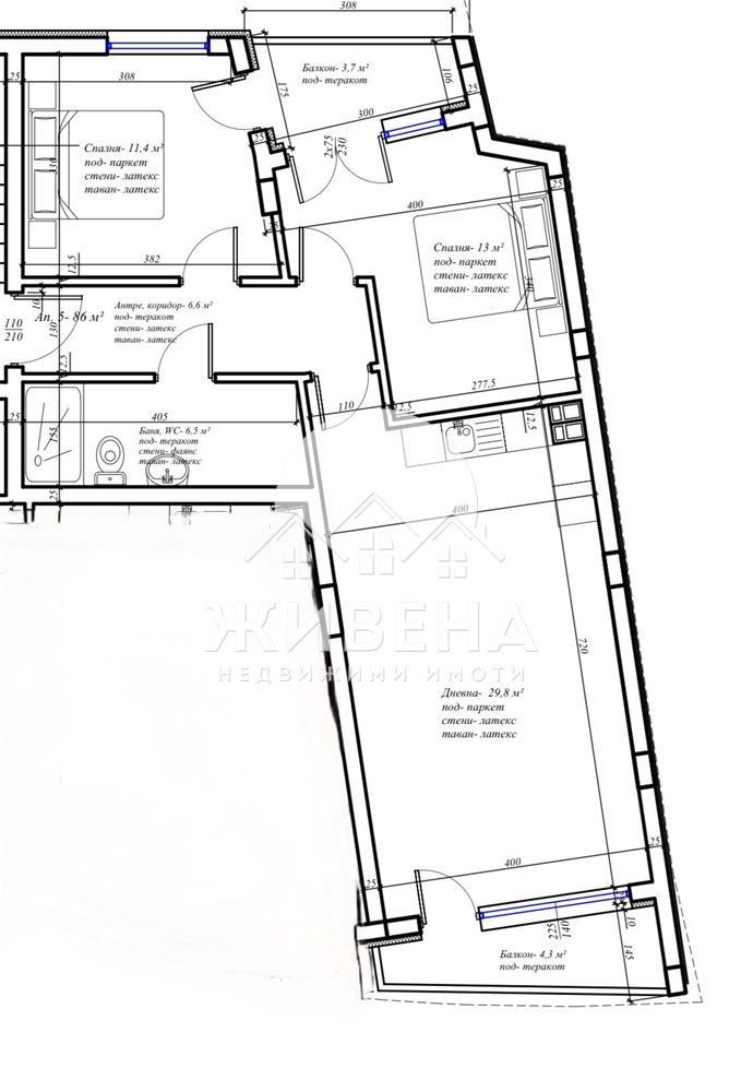 Продавам 3-стаен апартамент, в строеж, Операта, 100 кв.м