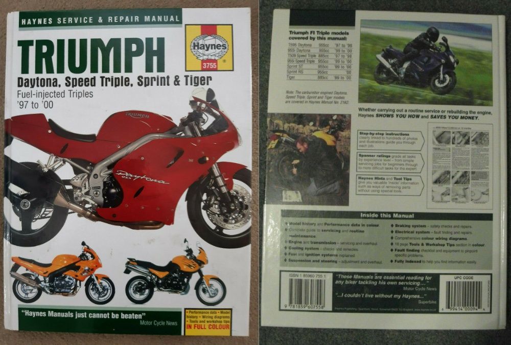 Manual moto Haynes Ducati V-Twins; Triumph Triples & Fours, Daytona