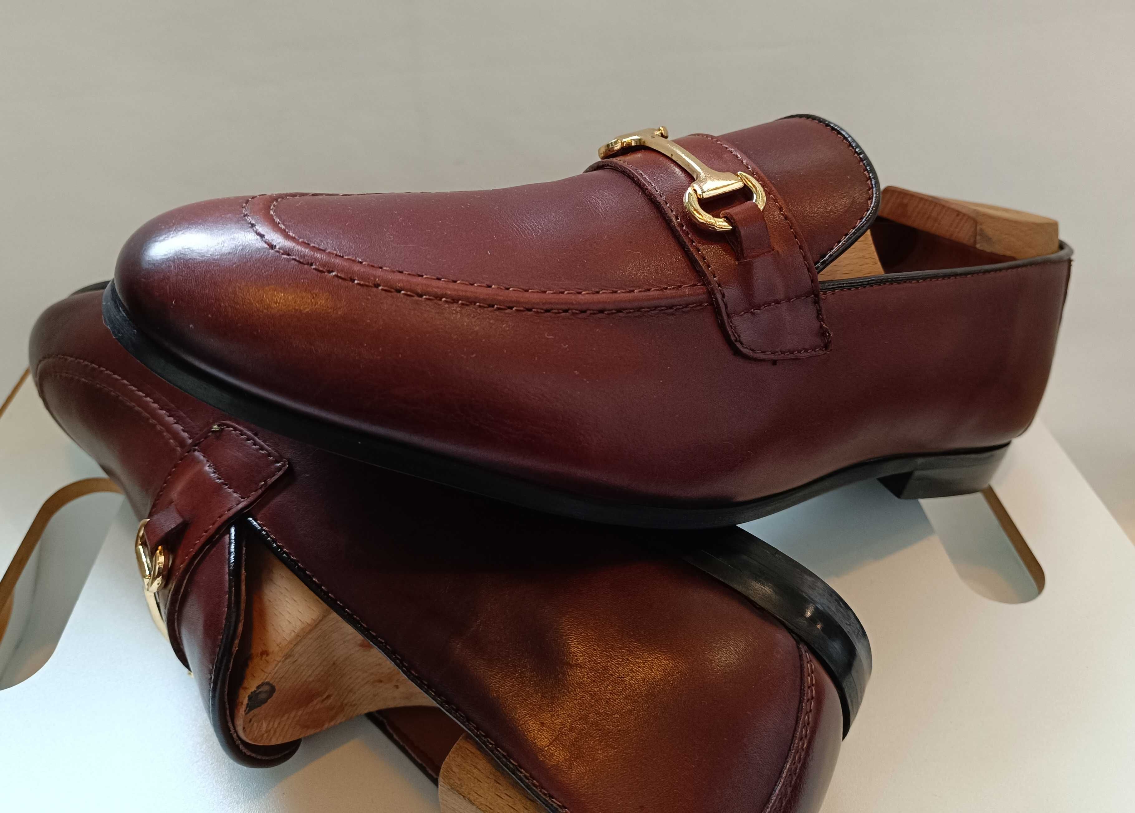 Pantofi loafer 42 bit premium Walk London NOI piele naturala moale