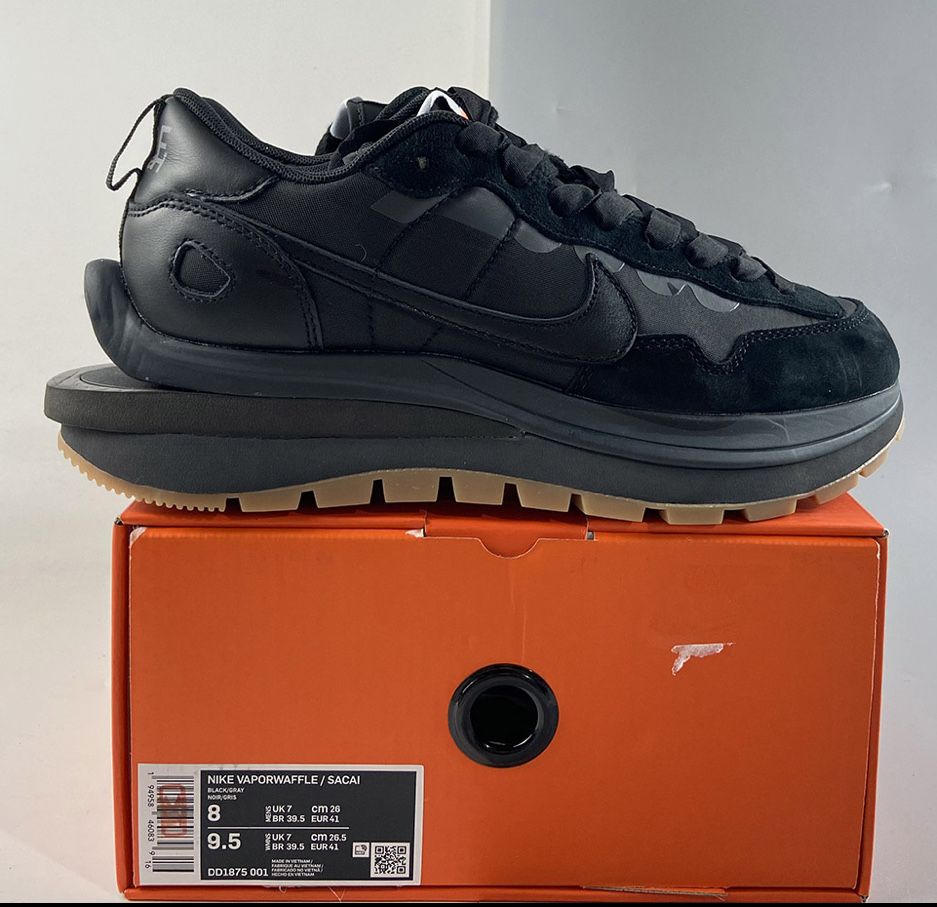 Мъжки маратонки sacai x Nike Vaporwaffle Black/Off-Noir