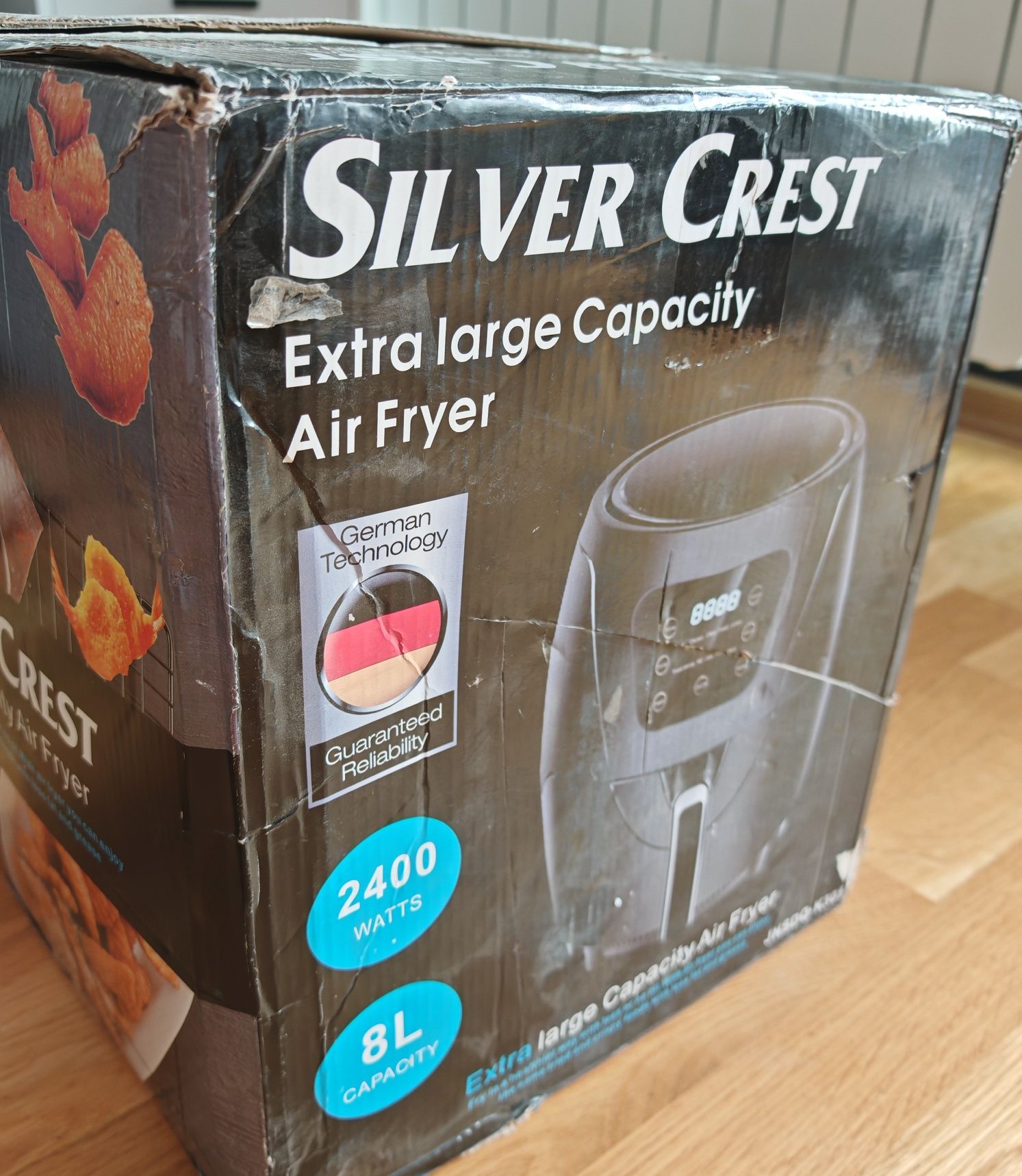 Air Fryer Silver Crest 8L 2400W JNSDQ-K305 фритюрник с горещ въздух