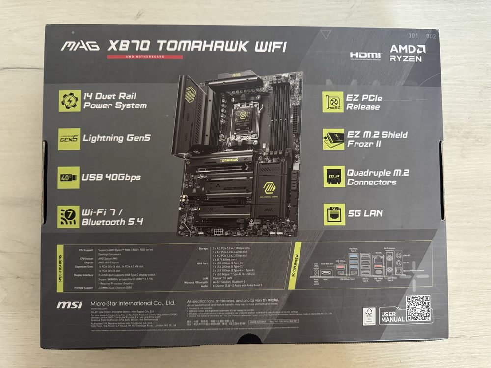 MSI X870 Tomahawk Wifi7