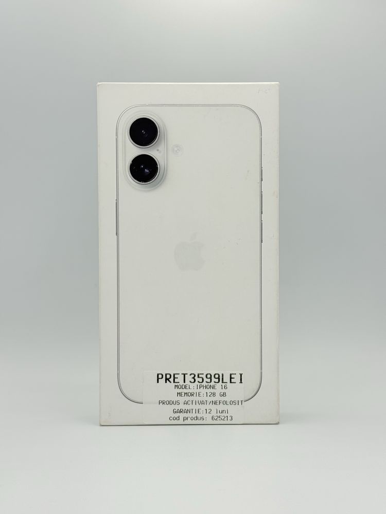 Magazin vindem iphone 16 desigilat cu garantie 128 gb neverlocked