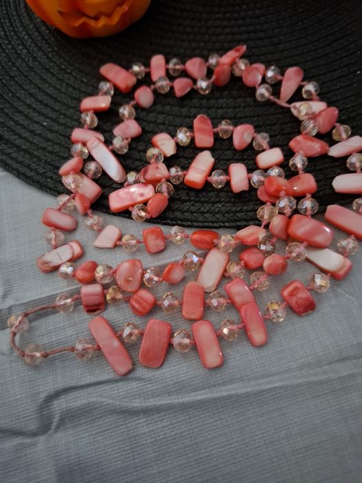 Colier perle baroc lungime 90 cm la dublu