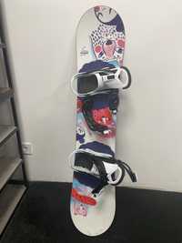 Детски сноуборд Chicklet Flat Top + автомати Burton 125см