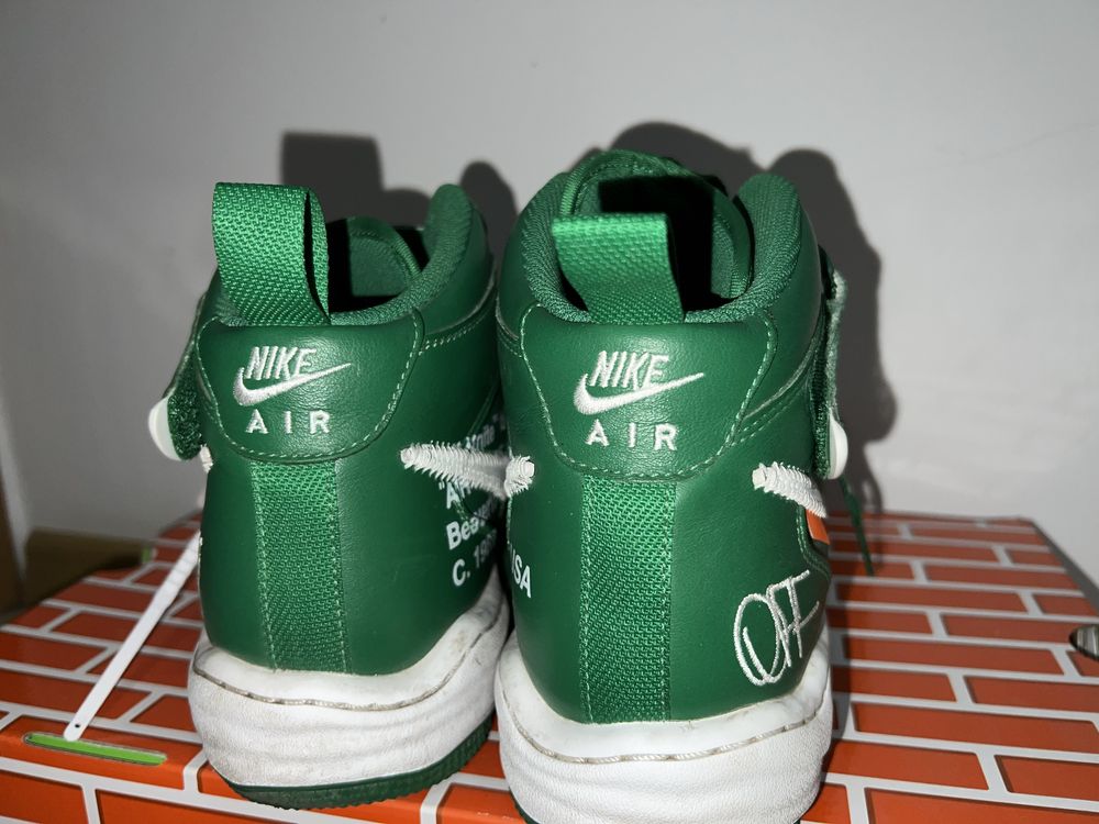 Nike Air Force 1 Mid Off-White Pine Green - size: 42/42.5