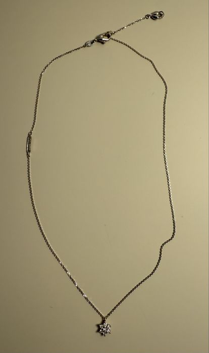 Колие с диаманти и бяло злато 18к