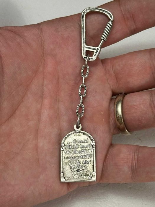 BRELOC CHEI ARGINT 925 - Sarutul - Uno A Erre + Email - Vintage !