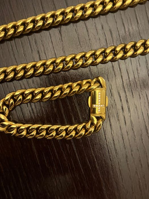 Set lanț și brățară unisex cuban gold 10MM