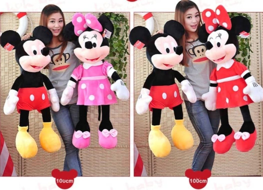 Minnie si Micky Mouse jucarie din plus mascota calitate culori vii XXL