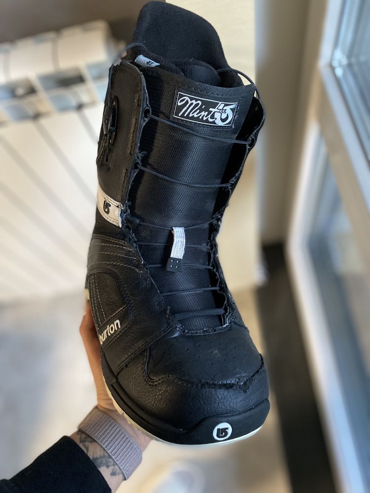 Burton сноуборд обувки 40,5 номер,  MINT, BLACK/white, IMPRINT 1