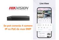 NVR Hikvision Hiwatch 4 canale + 4 PoE 8MP H265+ HWN-4104MH-4P