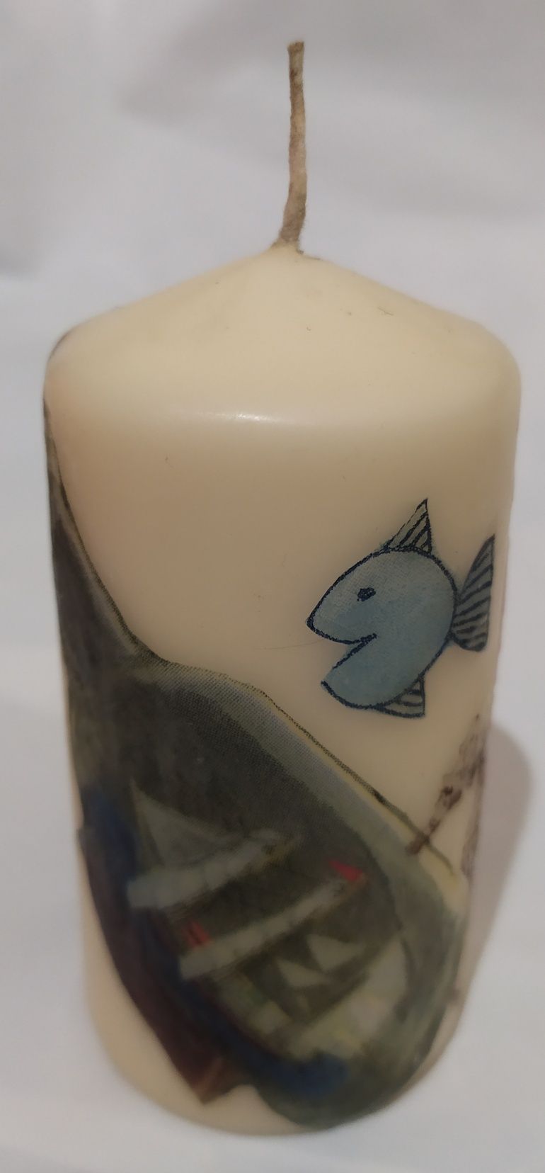 Ръчно декорирани свещи -Море