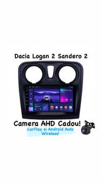 Navigatie Android Dacia Logan 2 Sandero 2 MCV Camera CarPlay Wireless