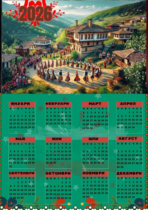 Работен календар 2026