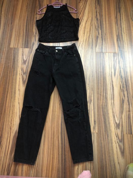 Черни  дамски дънки