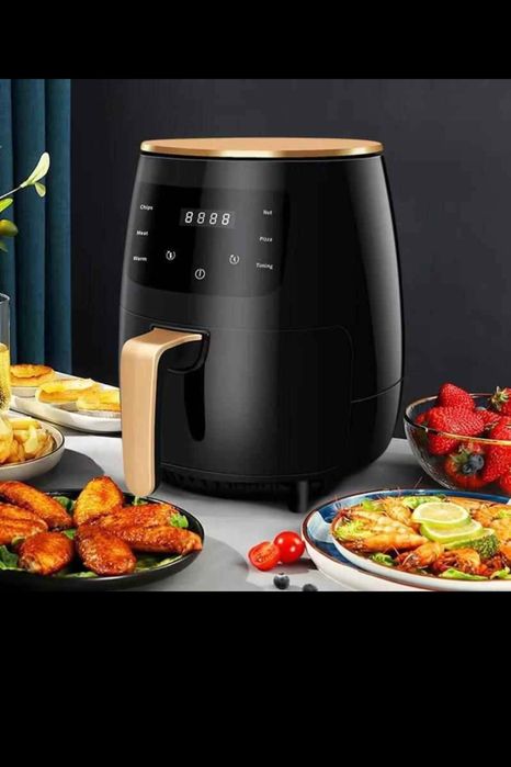Фритюрник с горещ въздух без масло Air Fryer 8 функции, Капацитет 6L,
