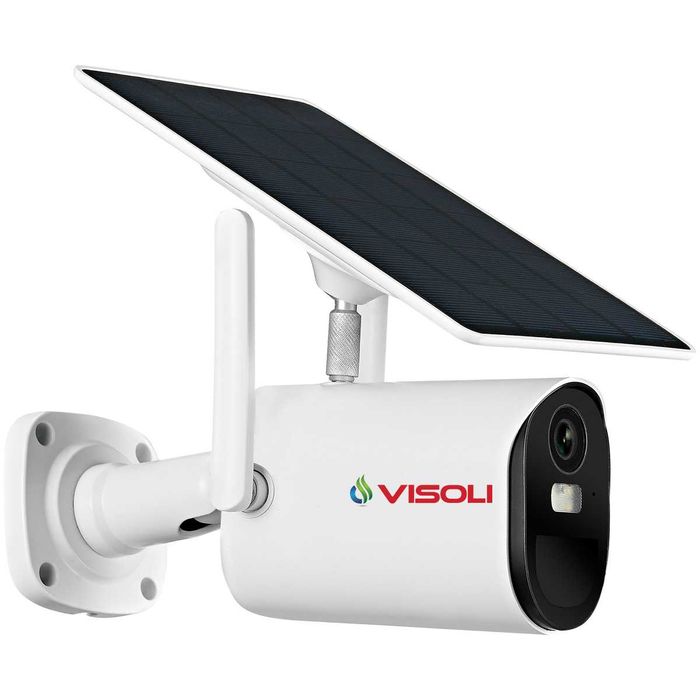 Camera de supraveghere cu Panou Solar Sim 4G Visoli® VS-B10 4G, 4MP