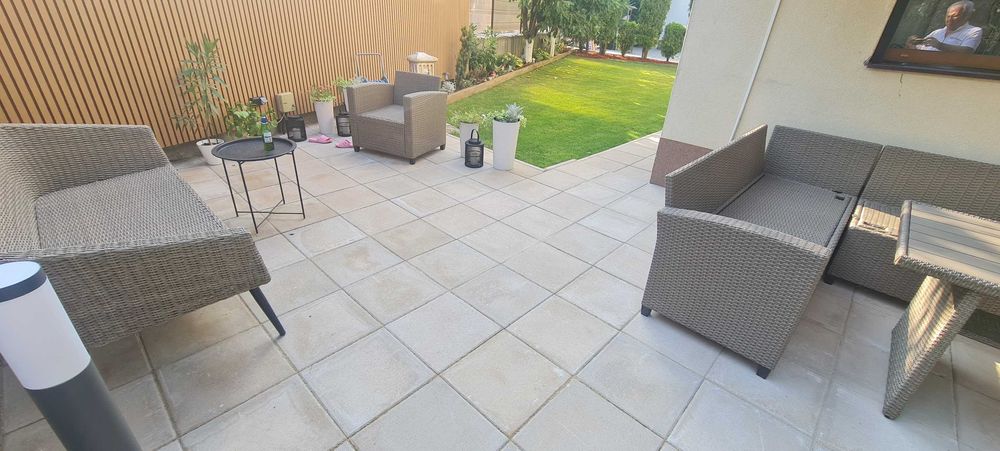 Plăci Pavaj vibropresat Alb Auriu: 50 x 50, 50 x 25, 40 x 40, 40 x 20