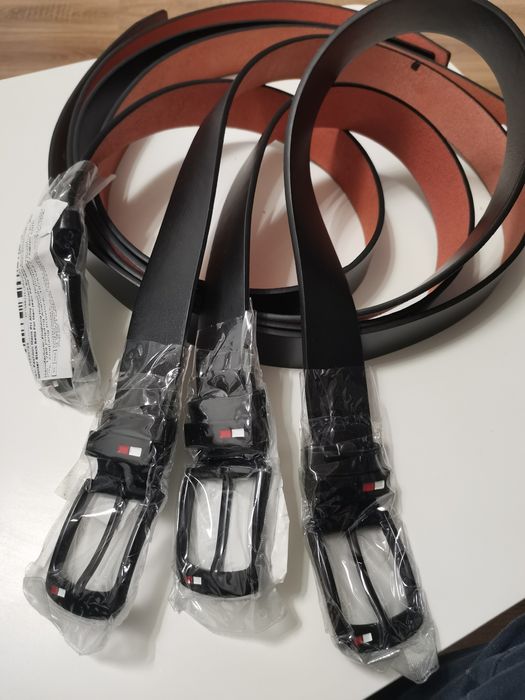 Curea Tommy Hilfiger Unisex, Neagra 120cm