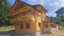 Case,cabane lemn rotund