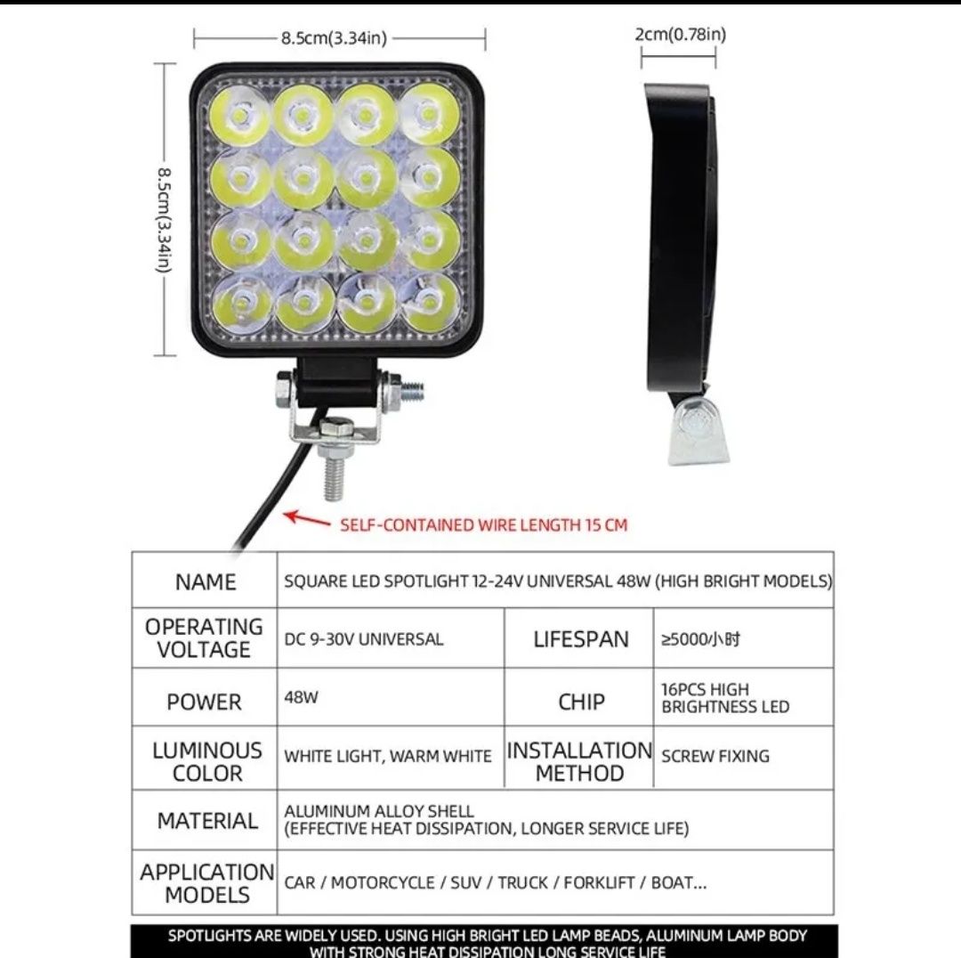 Proiector LED 12V pt off road sau utilaje