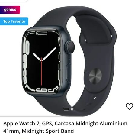 APPLE Watch Series 7, GPS, 41mm Midnight Aluminium Case, Midnight Spo