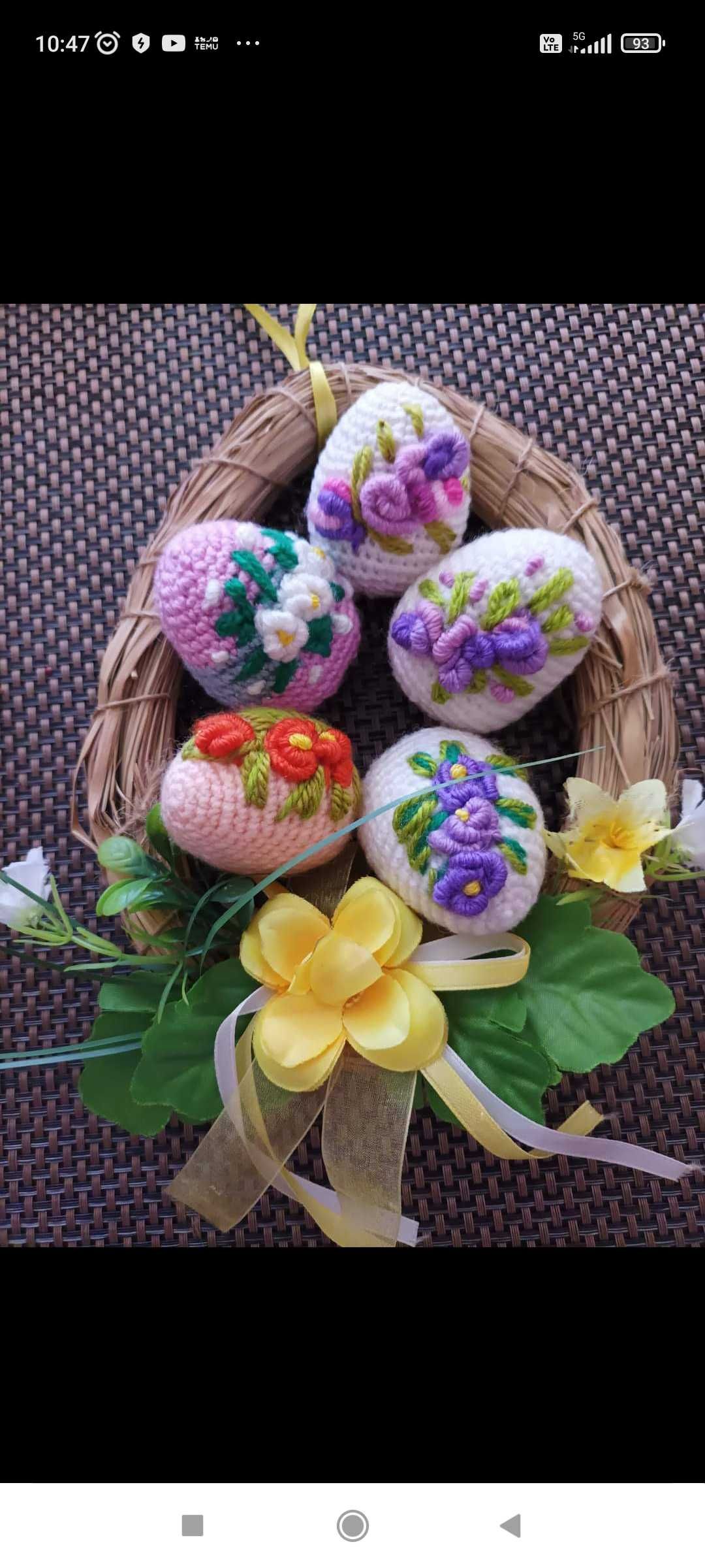 Декоративни плетени яйца за Великден