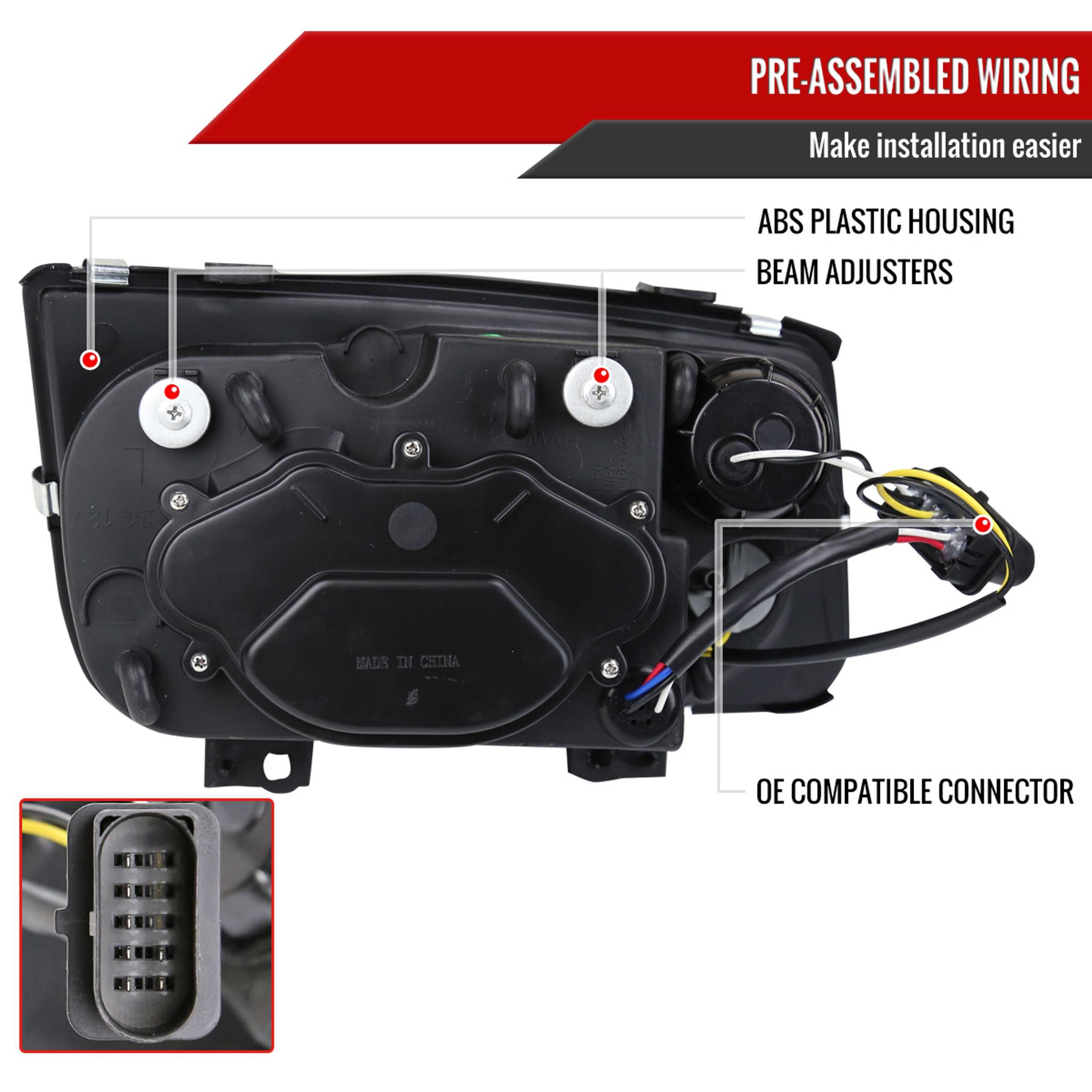 Фарове VW Бора Лед Тунинг нови тъмни Bora Led angle eyes Черни