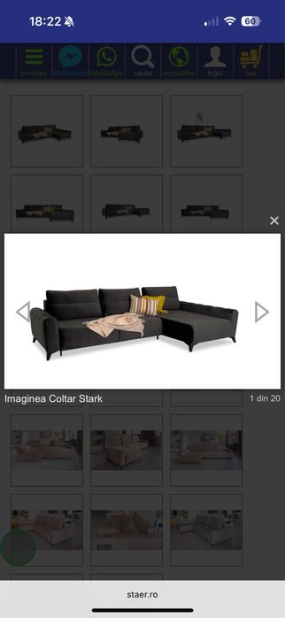 Coltar stark STAER albastru royal extensibil