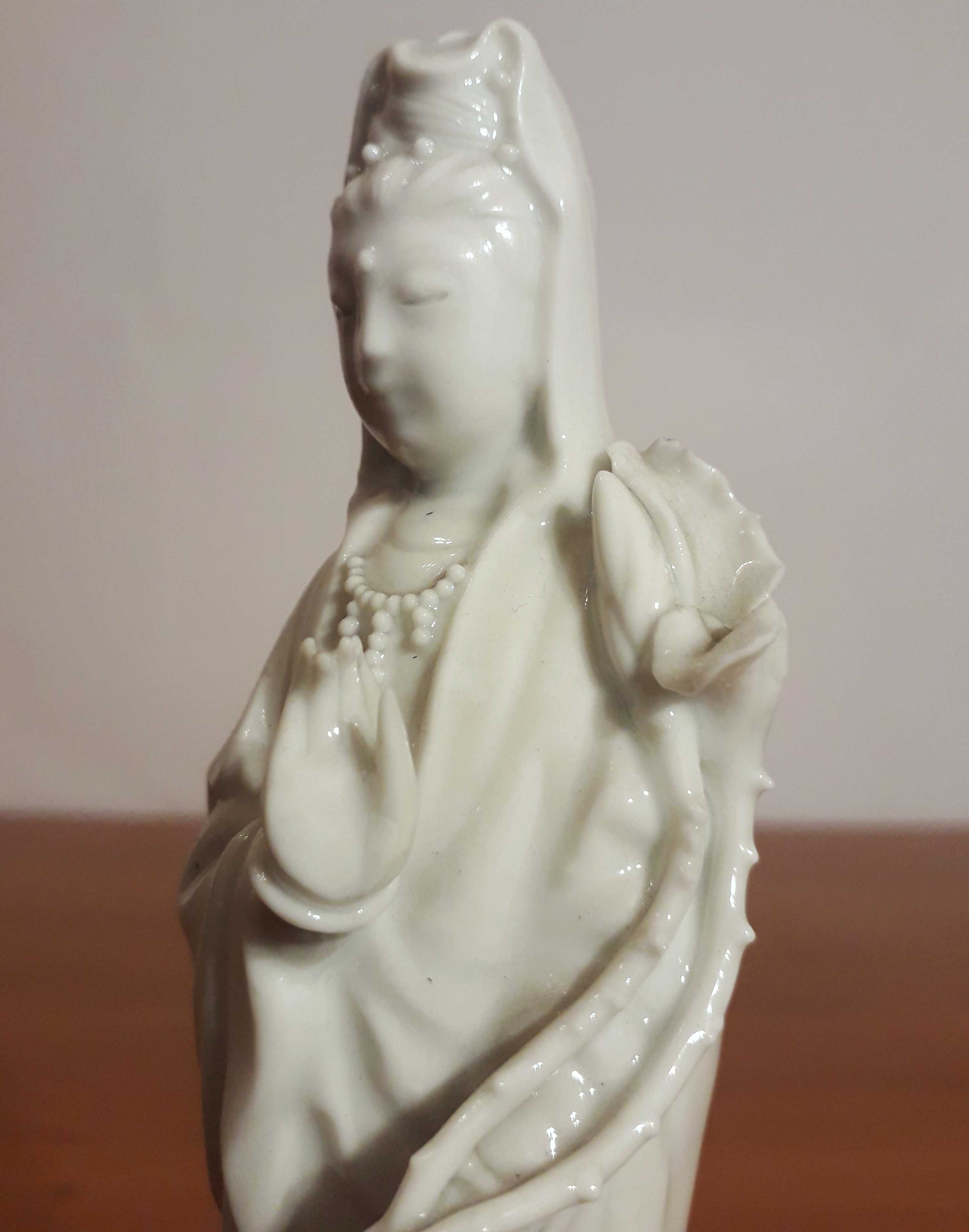 Statueta Feng Shui de protectie, Guanyin, blanc de Chine| Veche