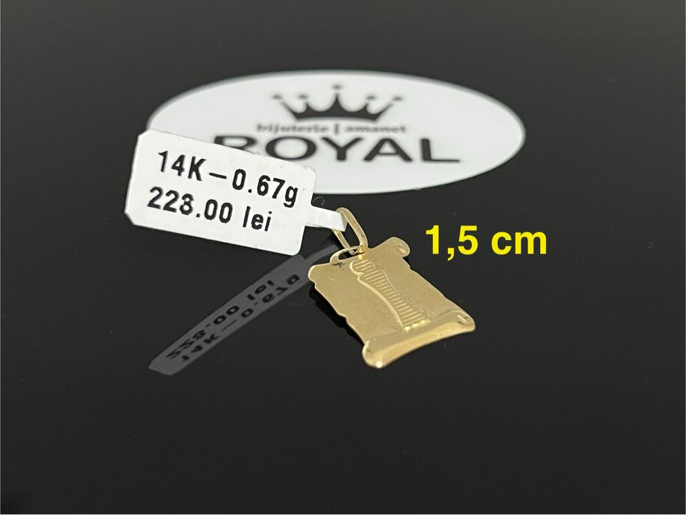 Bijuteria Royal CB : Pandant aur 14k 0,67 gr