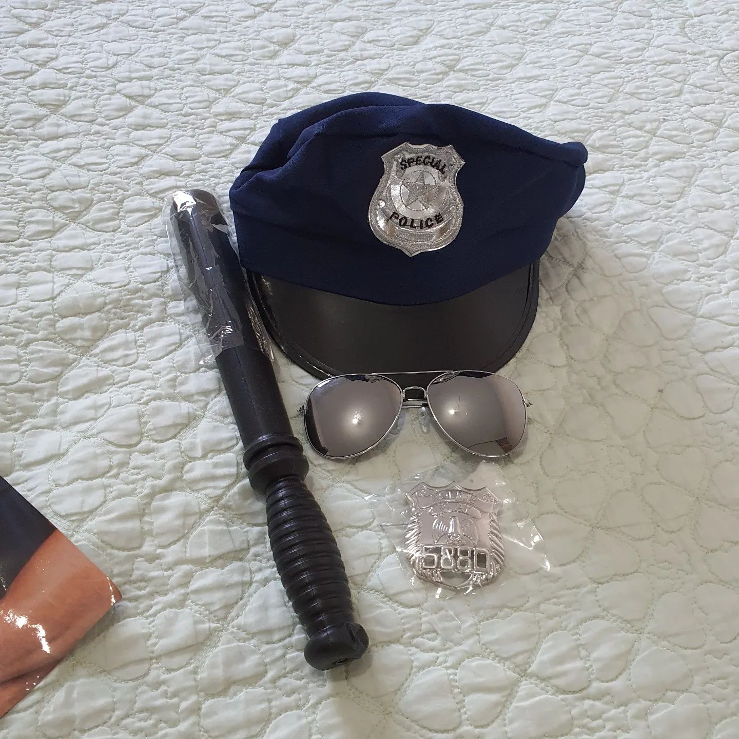 Set de poliție pentru costume, accesorii pentru carnaval, palărie, och