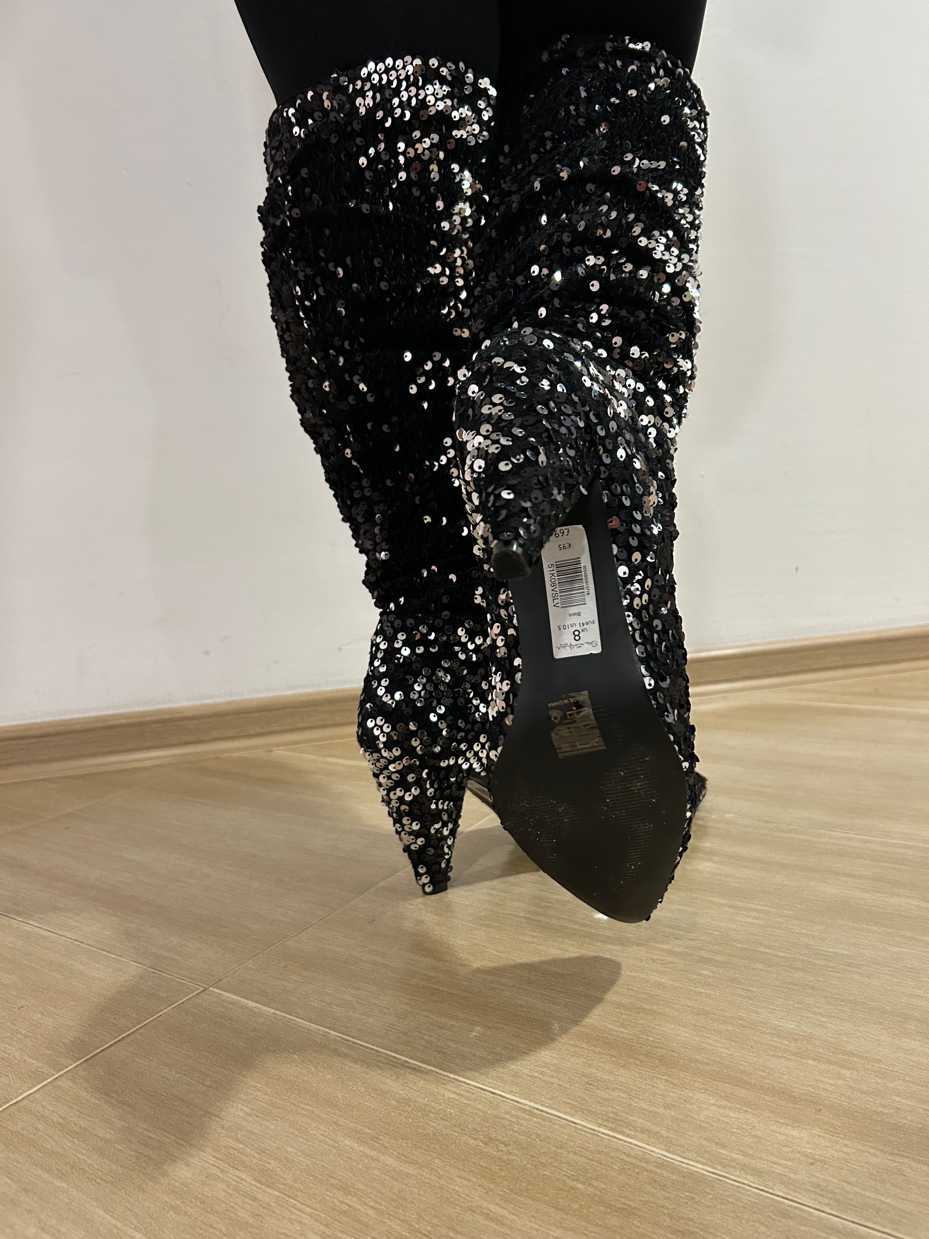 Нови! Паетени ботуши Miss Selfridge номер 41
