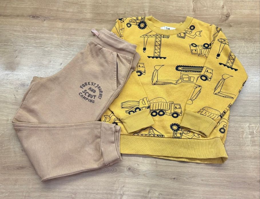 Set bluza + pantaloni molton, marimea 110