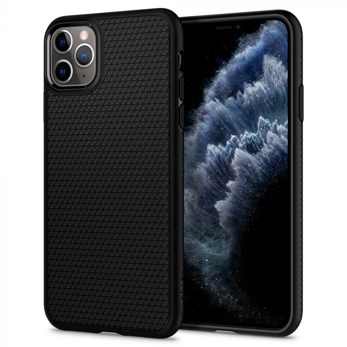 Husa telefon originala Spigen Liquid Air, pentru  iPhone 11 Pro, negru