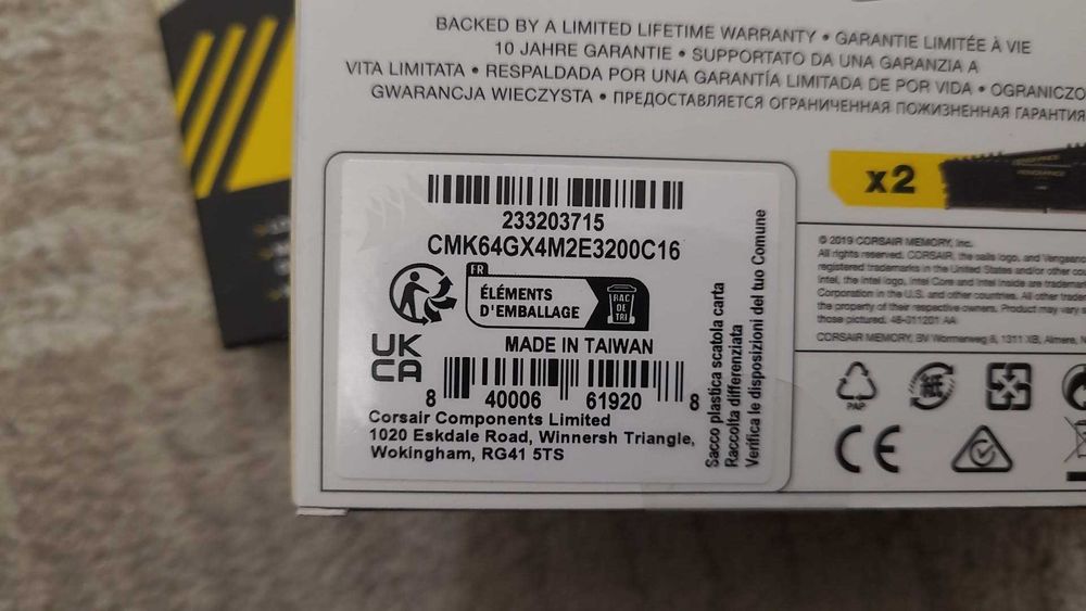 Memorie Ram Corsair Vengeance LPX de 64GB DDR4 3200MHz CL16 -sigilate