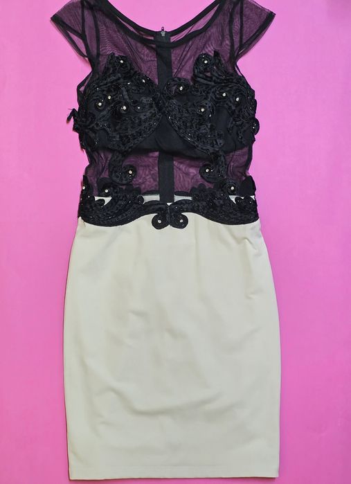 Официална рокля с дантела - S