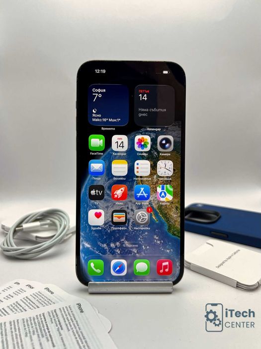 iPhone 14 Pro MAX, 256GB, Black, 100% батерия, ОТЛИЧЕН, ГАРАНЦИЯ!