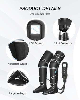 Компресионен масажьор за възстановяване на kpaka, пресотерапия