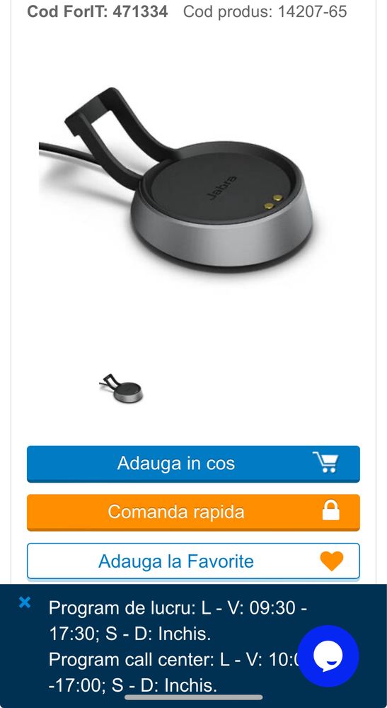 Incarcator stand pentru Jabra evolve 2 85