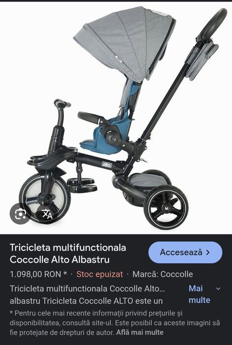 Vand tricicleta coccole alto