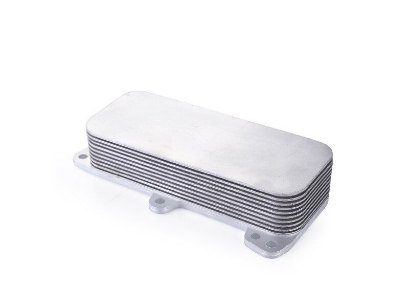 Radiator racire ulei motor, termoflot VW Touareg (7L), 01.2003-05.2010, motor 2.5 TDI, 120/128 kw, diesel, 172x70x38 mm, garnituri incluse, din aluminiu