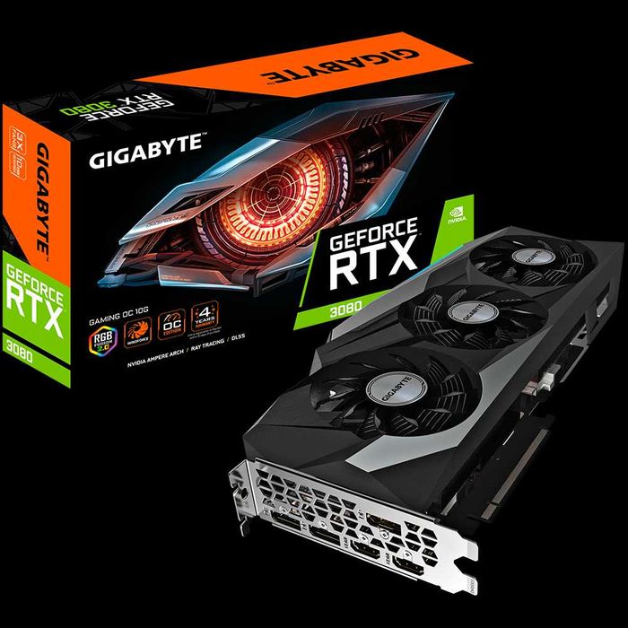 Gigabyte RTX 3080 - stare excelentă, 1 an garanție