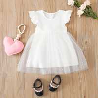 Бебешка бяла рокля 80 размер