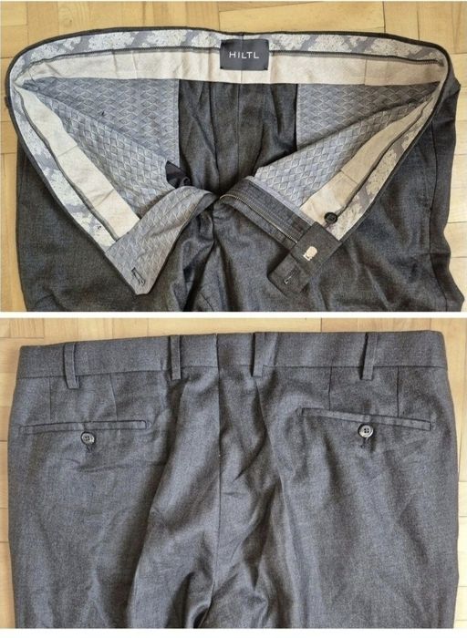 Pantaloni conici de lux Hiltl din casmir pur Estrato, Bărbați - W36