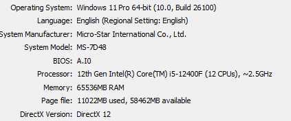 i5-12400f/Nvidia rtx4060/64gb ram/bluetooth wi-fi +mic gxt259+monitor